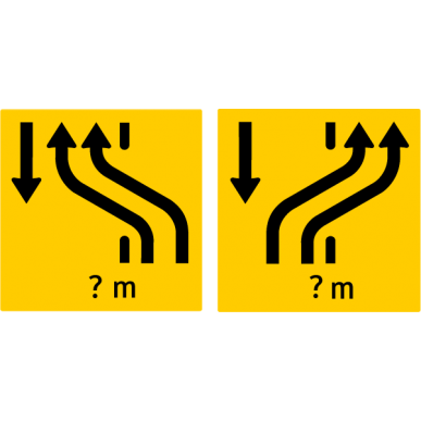 Wechsel der Richtungsfahrbahn Punkt a + b