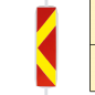 KLEMMFIX - Wendebake beidseitig (rechts, links) Folie Typ 3, rot-gelb, Winkelform