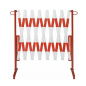 Absperrschere ausziehbar, aus Stahl, rot/weiß, Höhe 1000 mm, Länge 4000 mm