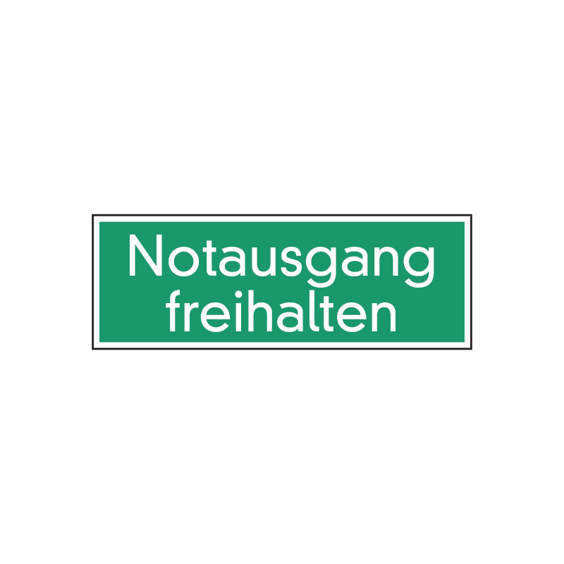 Notausgang freihalten