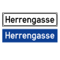 Straßenbezeichnungstafeln Folie Typ 1 auf Alu