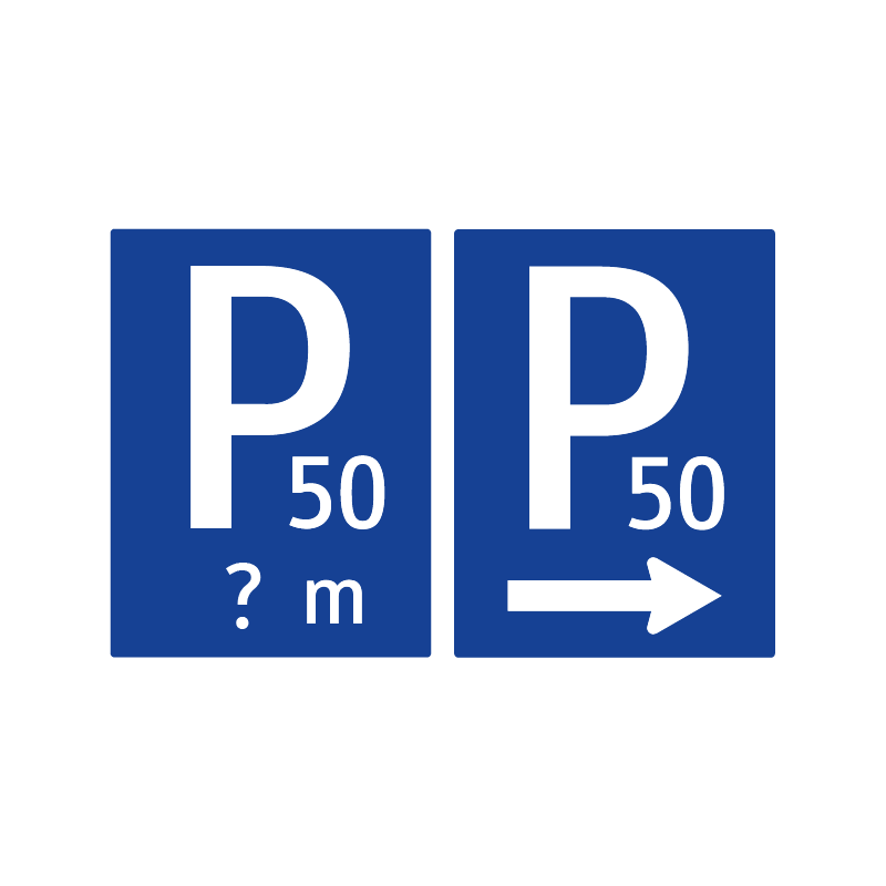 Parkplatzbeschilderung Autobahn