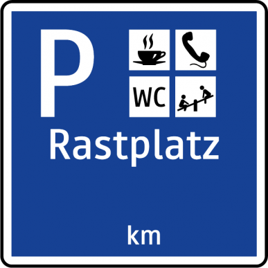 1. Ankündigungstafel 5 km