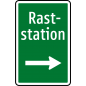 2. Ausfahrtswegweiser (Raststation & Rastplätze)