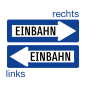 Einbahnstraße rechts Typ 1 - Bauausführung