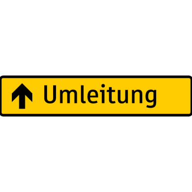 Umleitung Wegweiser Typ 1 - Bauausführung