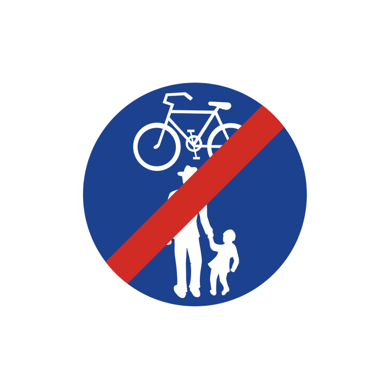 Ende eines Geh- und Radwegs (gemeinsam)