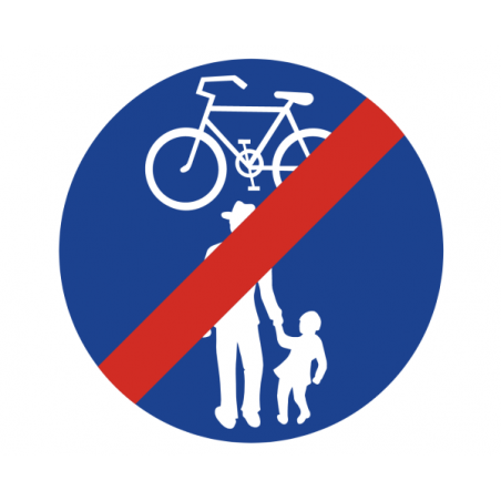 Ende eines Geh- und Radwegs (gemeinsam)