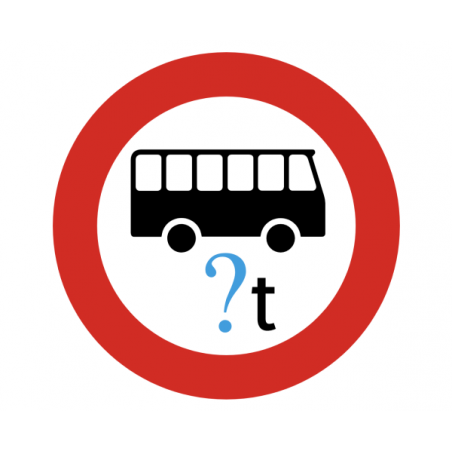 Fahrverbot für Omnibusse mit Gewichtsangabe