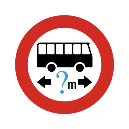 Fahrverbot für Omnibusse mit Längenangabe