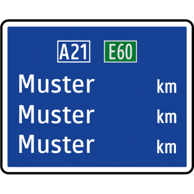 Orientierungstafel Autobahn oder Autostraße