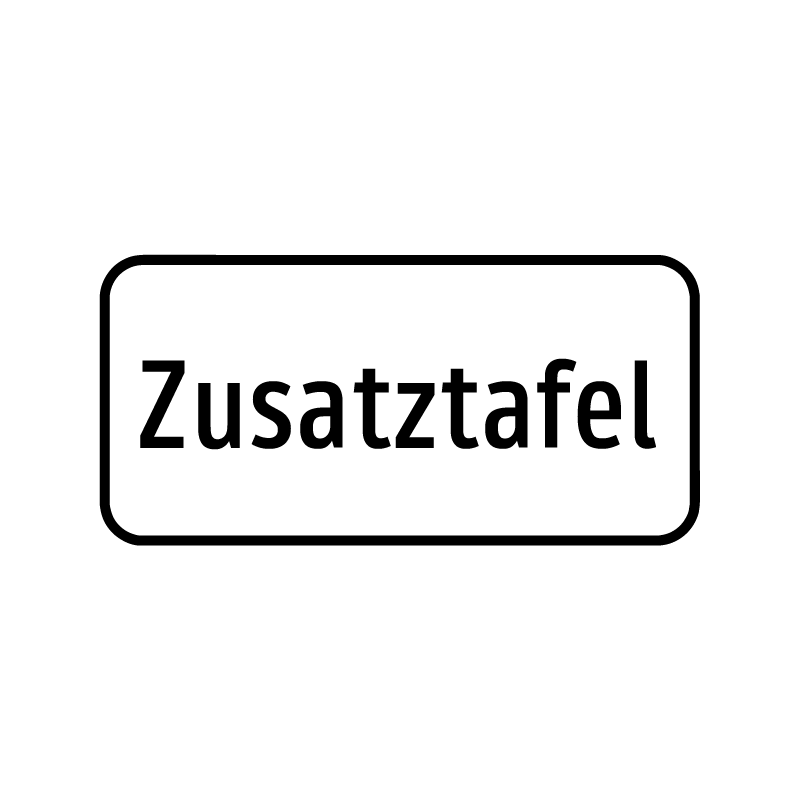 Zusatztafeln - Ausgenommen Zustelldienste