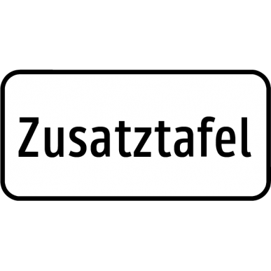 Zusatztafeln - Ausgenommen Zustelldienste