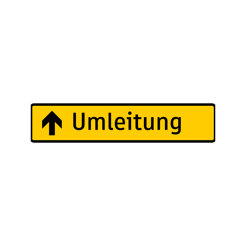 Umleitung Wegweiser rückstrahlend