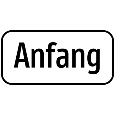 Anfang rückstrahlend